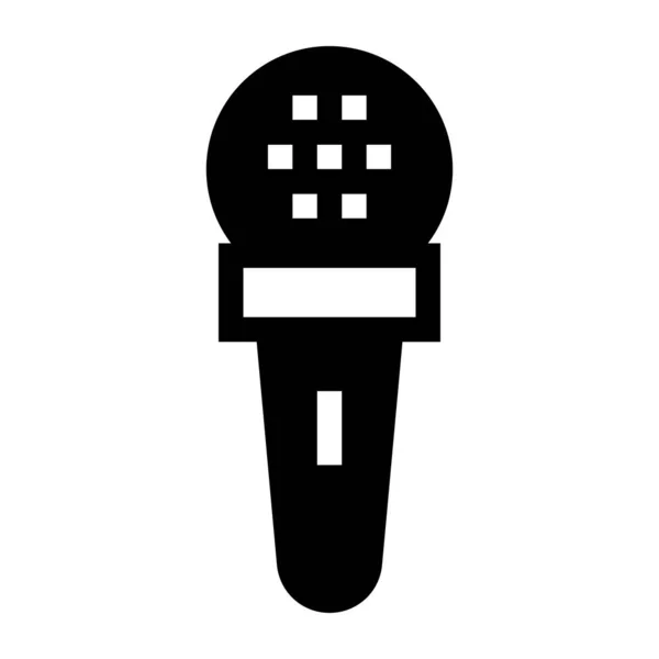 Microfono Web Icon Design Semplice — Vettoriale Stock