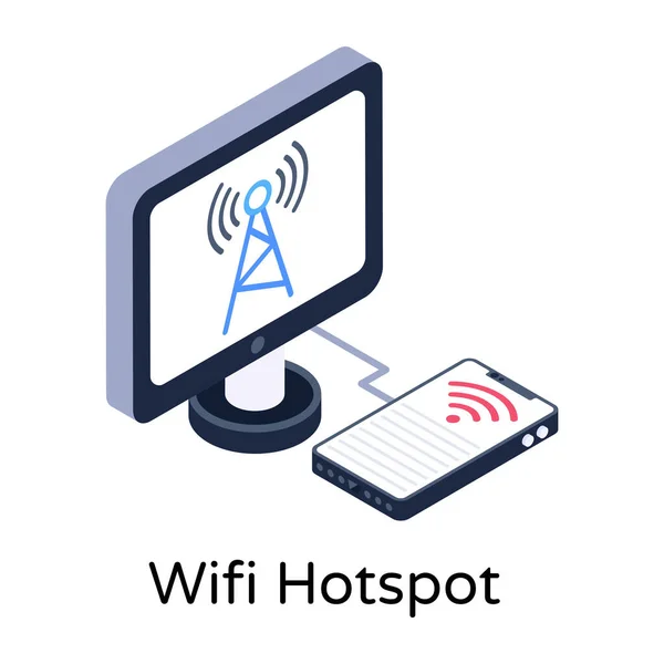 Wifi Router Eenvoudig Ontwerp — Stockvector