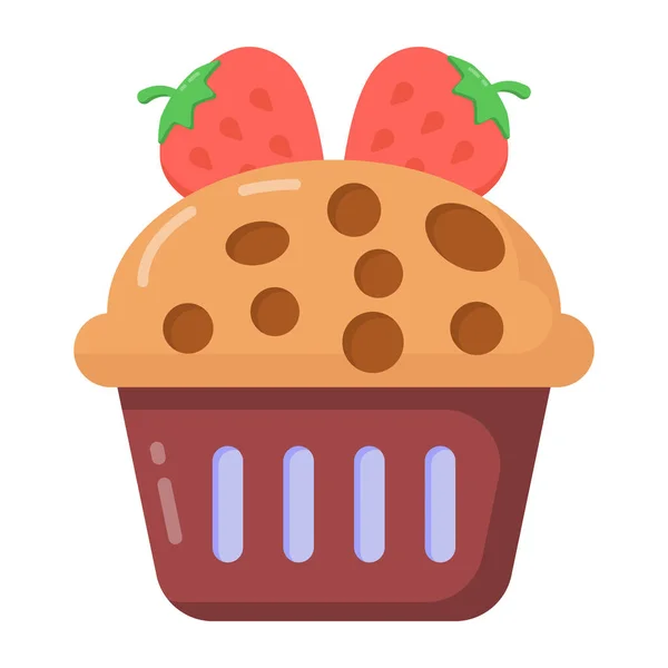 Cupcake Isolé Sur Fond Blanc — Image vectorielle