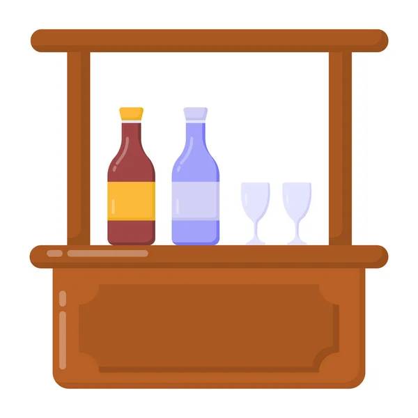 ビールボトルのアイコン 白を背景に孤立したウェブデザインのためのアルコール飲料ベクトルアイコンの漫画 — ストックベクタ