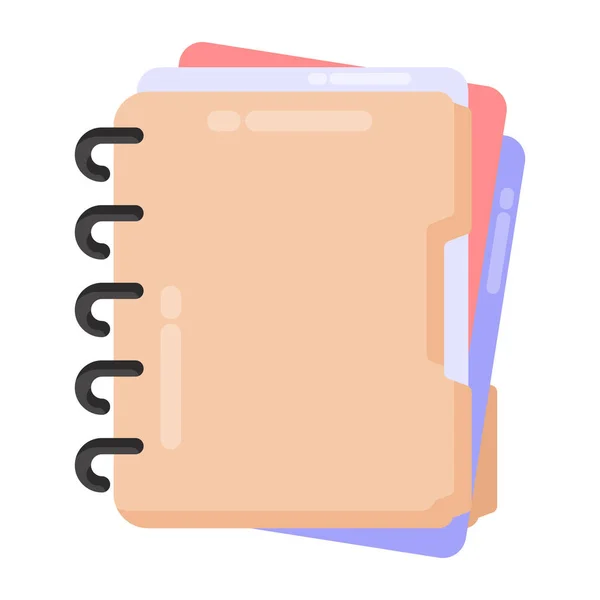 Notebook Con Disegno Matita Penna Vettoriale Illustrazione — Vettoriale Stock