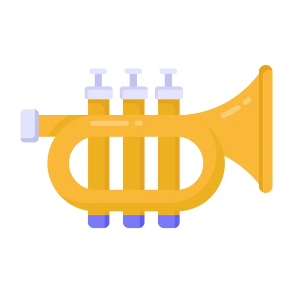 Trumpet Ikon Vektor Isolerad Vit Bakgrund Gitarr Transparent Tecken Linje — Stock vektor