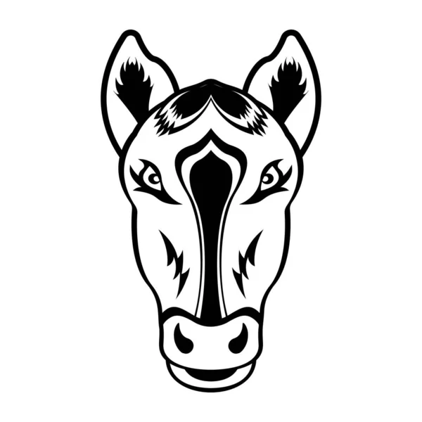 Illustrazione Vettoriale Una Testa Cavallo — Vettoriale Stock