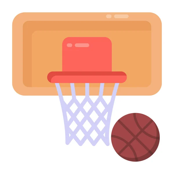 Baloncesto Icono Web Ilustración Simple — Archivo Imágenes Vectoriales