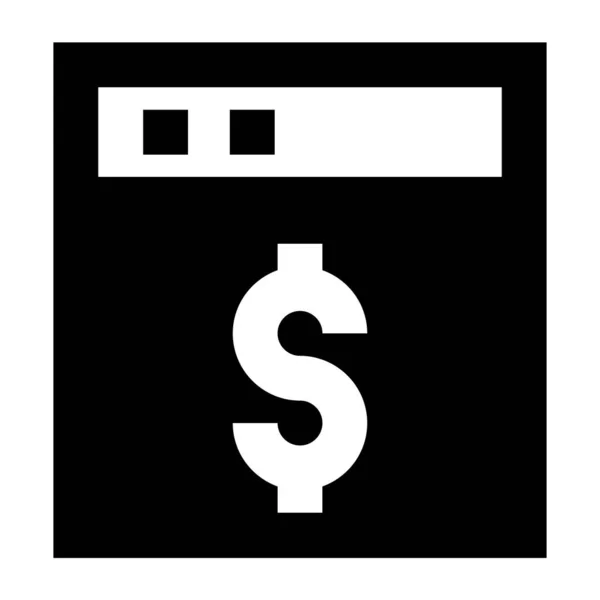 Bargeld Web Symbol Einfache Illustration — Stockvektor