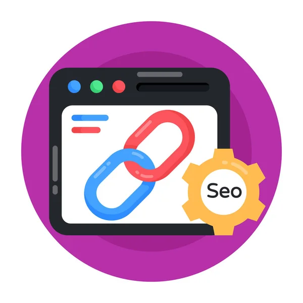 Seo Icono Web Diseño Simple — Vector de stock