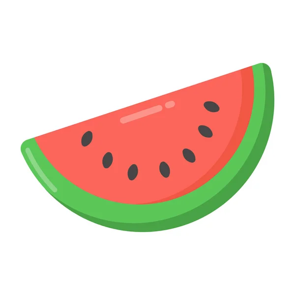 Wassermelone Scheibe Symbol Vektor Illustration Design — Stockvektor