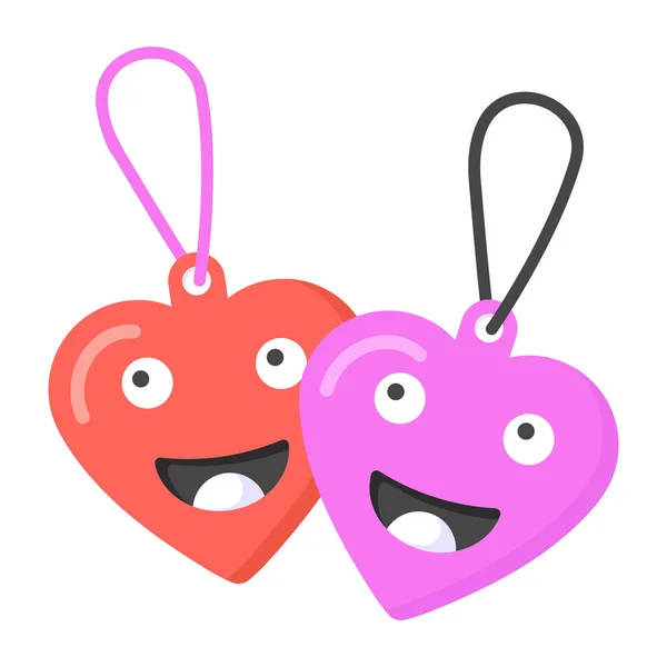 Kalp Aşk Vektörü Çizimleriyle Sevgililer Günün Kutlu Olsun — Stok Vektör