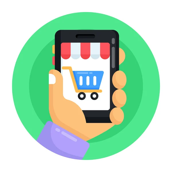 Compras Online Design Simples — Vetor de Stock