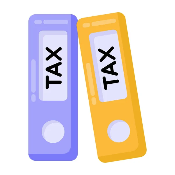 Tax Folders Web Icon Simple Design — Stock Vector