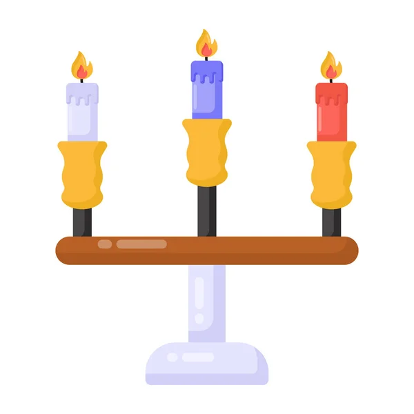 Svíčky Webová Ikona Jednoduchý Design — Stockový vektor