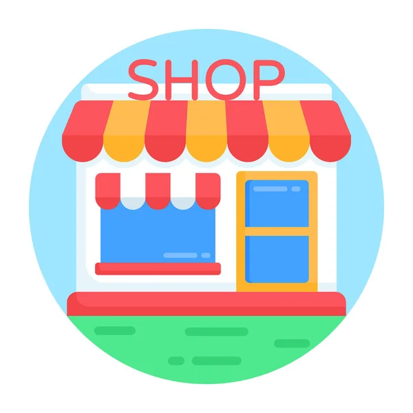 Shop Web Icon Simple Illustration — Stock Vector