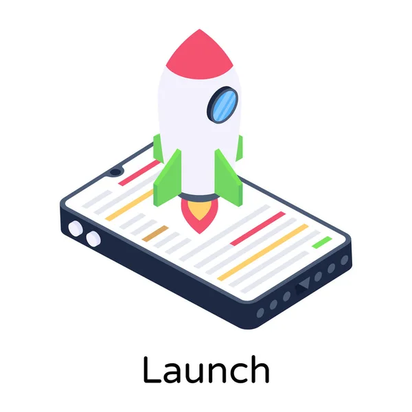 Startup Launch Web Icon — Stock Vector