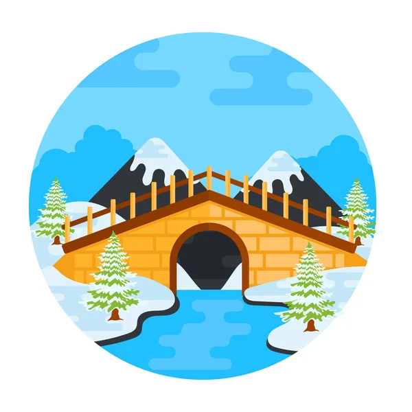 vector illustration of a beautiful landscape with a river