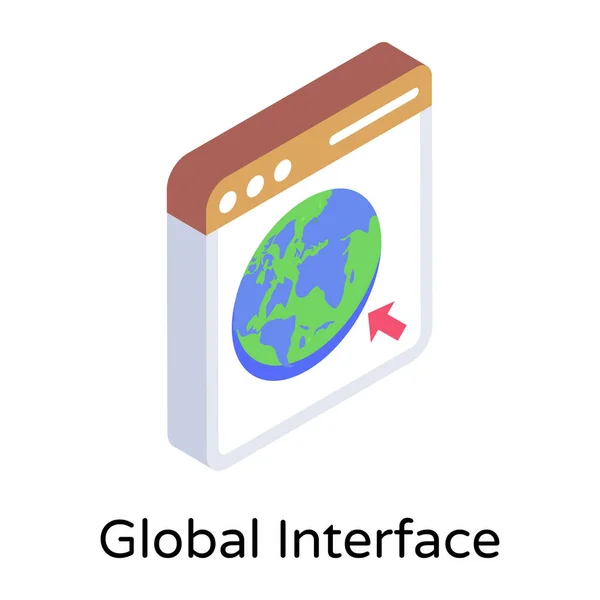 Wereldwijde Locatie Eenvoudig Ontwerp — Stockvector