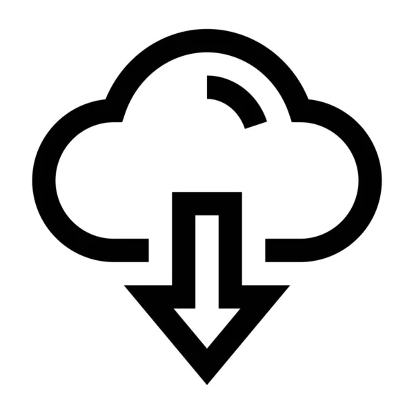 Cloud Computing Icono Web Diseño Simple — Vector de stock