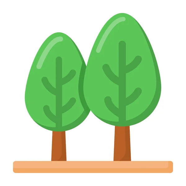 Drzewo Ilustracja Wektora Ikony Internetowej — Wektor stockowy