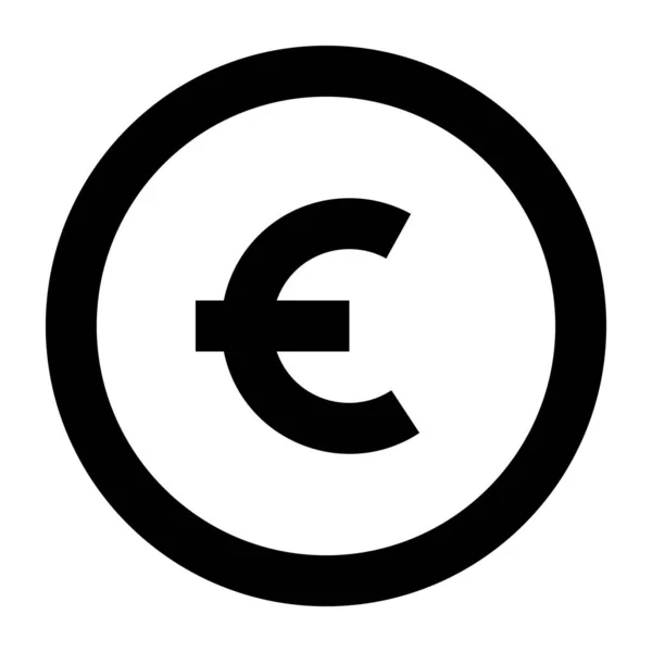 Euro Icona Web Vettoriale Illustrazione — Vettoriale Stock