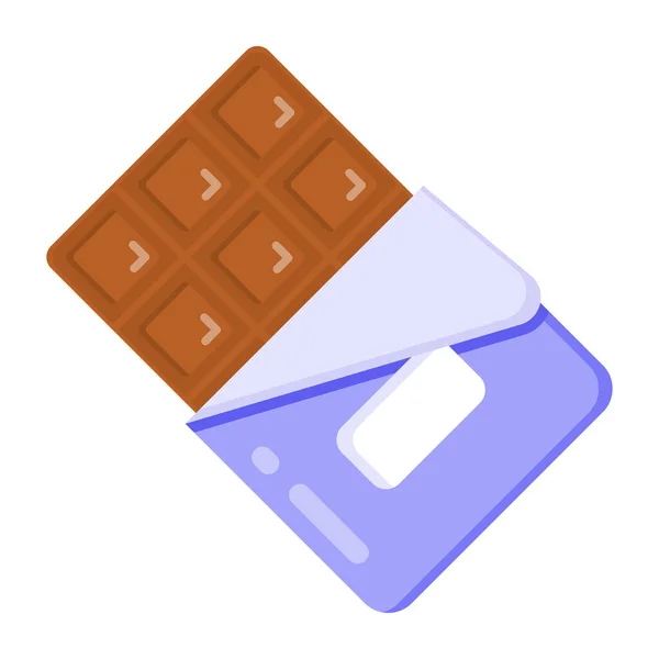 Chocolade Bar Icoon Vectorillustratie — Stockvector