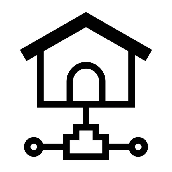Seguridad Del Hogar Ilustración Simple — Vector de stock