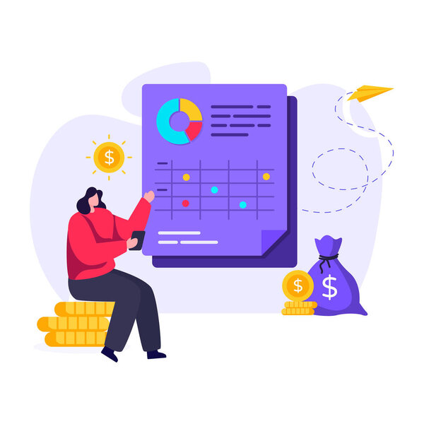 дизайн векторных иллюстраций для деловых женщин