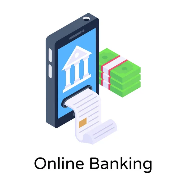 Online Bankieren Web Icoon Eenvoudig Ontwerp — Stockvector