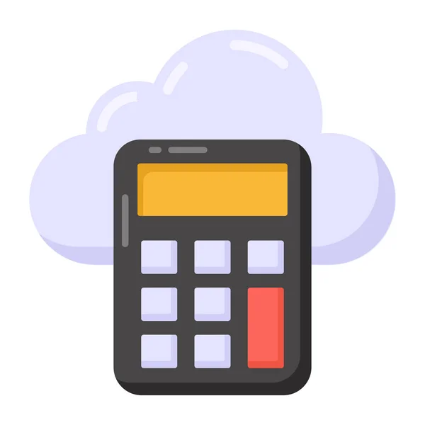 Calculadora Icono Plano Ilustración Vectorial — Vector de stock