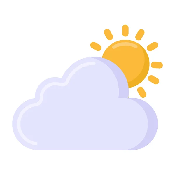 Cloud Weather Flat Icon Vector Illustration — 스톡 벡터