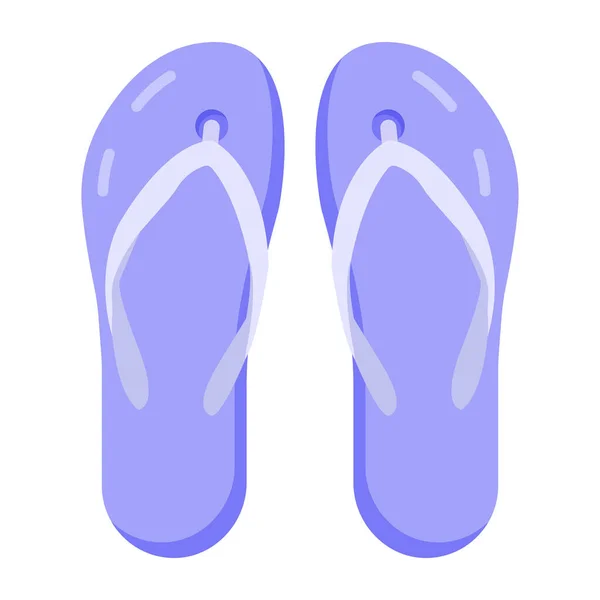 Flip Flops Icono Vector Ilustración Diseño — Vector de stock