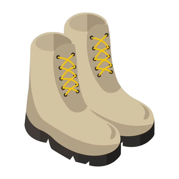 Hiking Boots Icon Cartoon Illustration Boot Vector Icons Web — Stock Vector