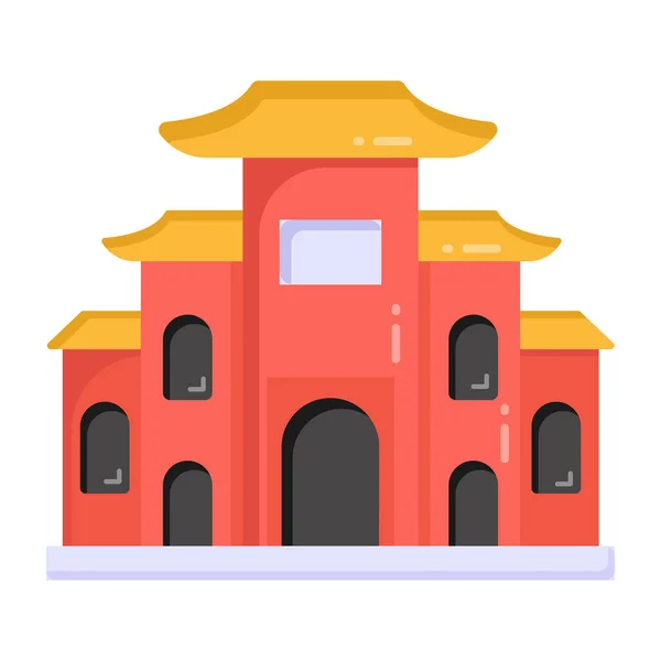 Templo Edificio Vector Ilustración Diseño — Vector de stock