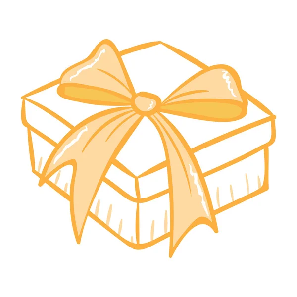 Κουτί Δώρου Κορδέλα Εικονογράφηση Διάνυσμα Τόξο — Διανυσματικό Αρχείο