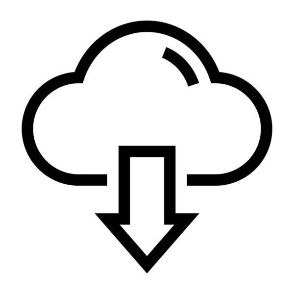 Cloud Computing Icono Web Diseño Simple — Vector de stock