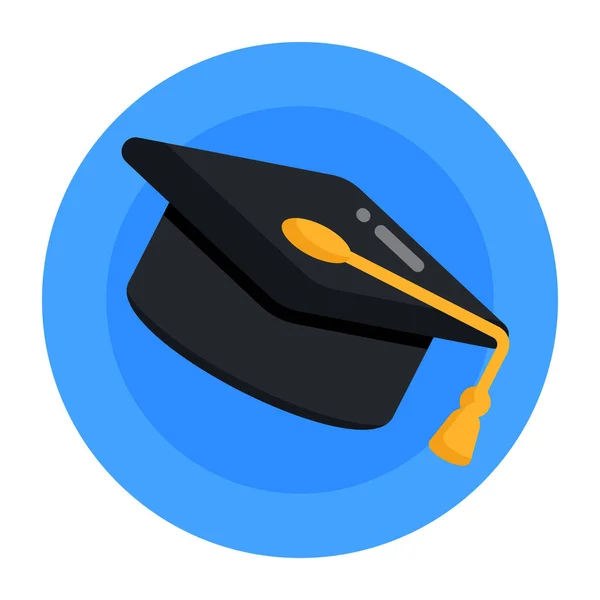 Graduation Cap Icon Vector Illustration — Stock Vector