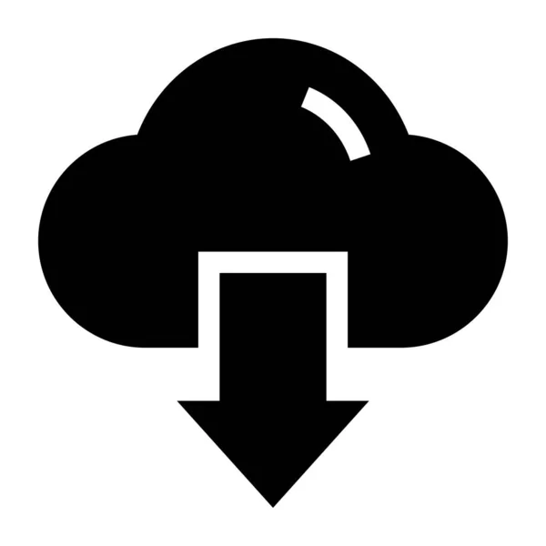 Cloud Computing Icono Web Diseño Simple — Vector de stock
