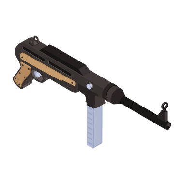 Silah ve silah ikonunun vektör çizimi. Ağ için savaş ve ordu stok sembolü.