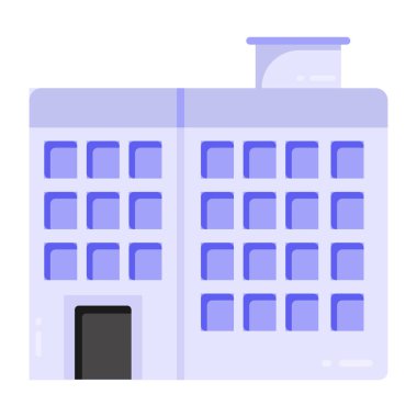 Bina. Web simgesi basit illüstrasyon