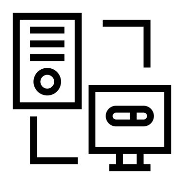 Bilgisayar web simgesi. düz resimleme