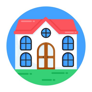 Ev. Web simgesi basit illüstrasyon