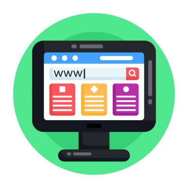 İnternetten alışveriş. Web simgesi