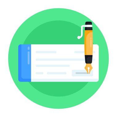 Kalem. Web simgesi basit illüstrasyon