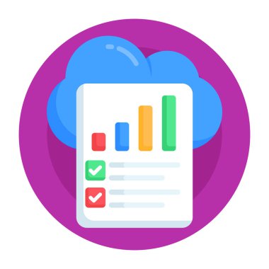 Analizler. Web simgesi basit illüstrasyon