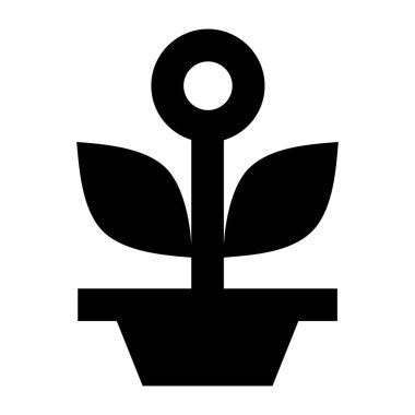 Bitki. Web simgesi basit illüstrasyon