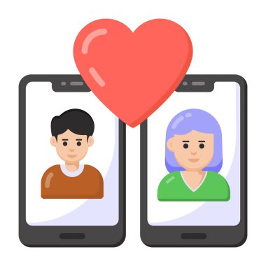 couple chatting  vector illustration design