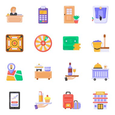 Otel web simgeleri basit tasarım