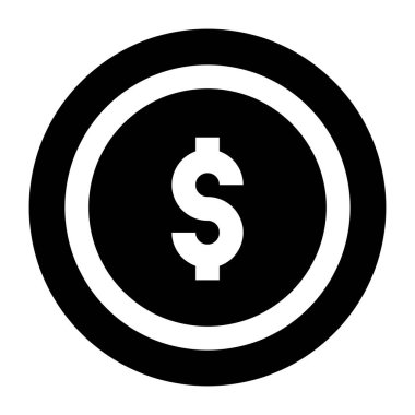 Dolar web simgesi basit tasarım