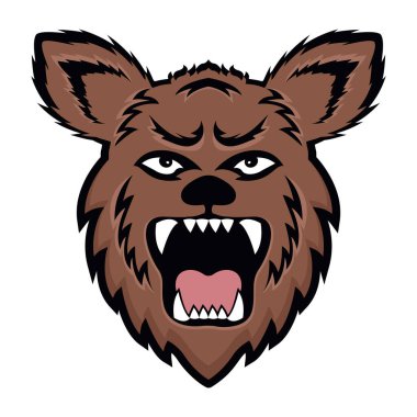 Bir kurt başının vektör çizimi