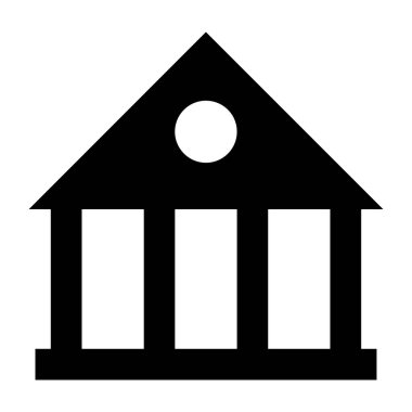 Bina. Web simgesi basit illüstrasyon