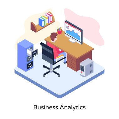 Modern tasarım kavramının izometrik vektör çizimi
