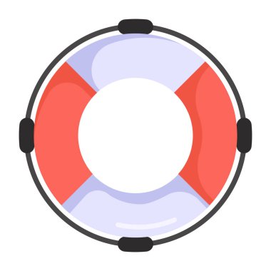 Can simidi simgesi. Ağ için yaşam şamandırası vektör simgelerinin düz çizimi